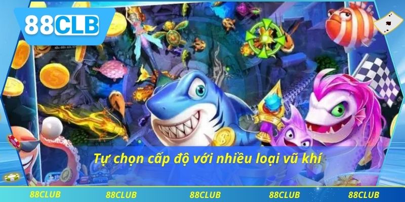 Tự chọn cấp độ với nhiều loại vũ khí